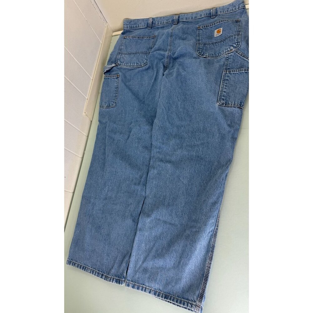 Carhartt Carpenter Jeans Men's 42X32 Loose Fit Straight Leg Denim Dungaree Y2K - Picture 2 of 12